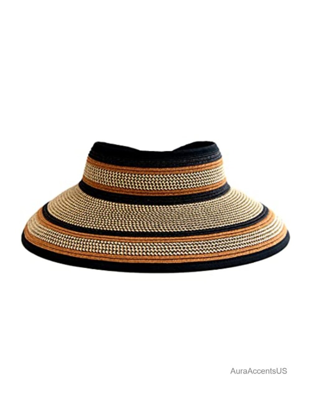 Ultrabraid Visor with Ribbon Trim and Velcro, UPF 50+